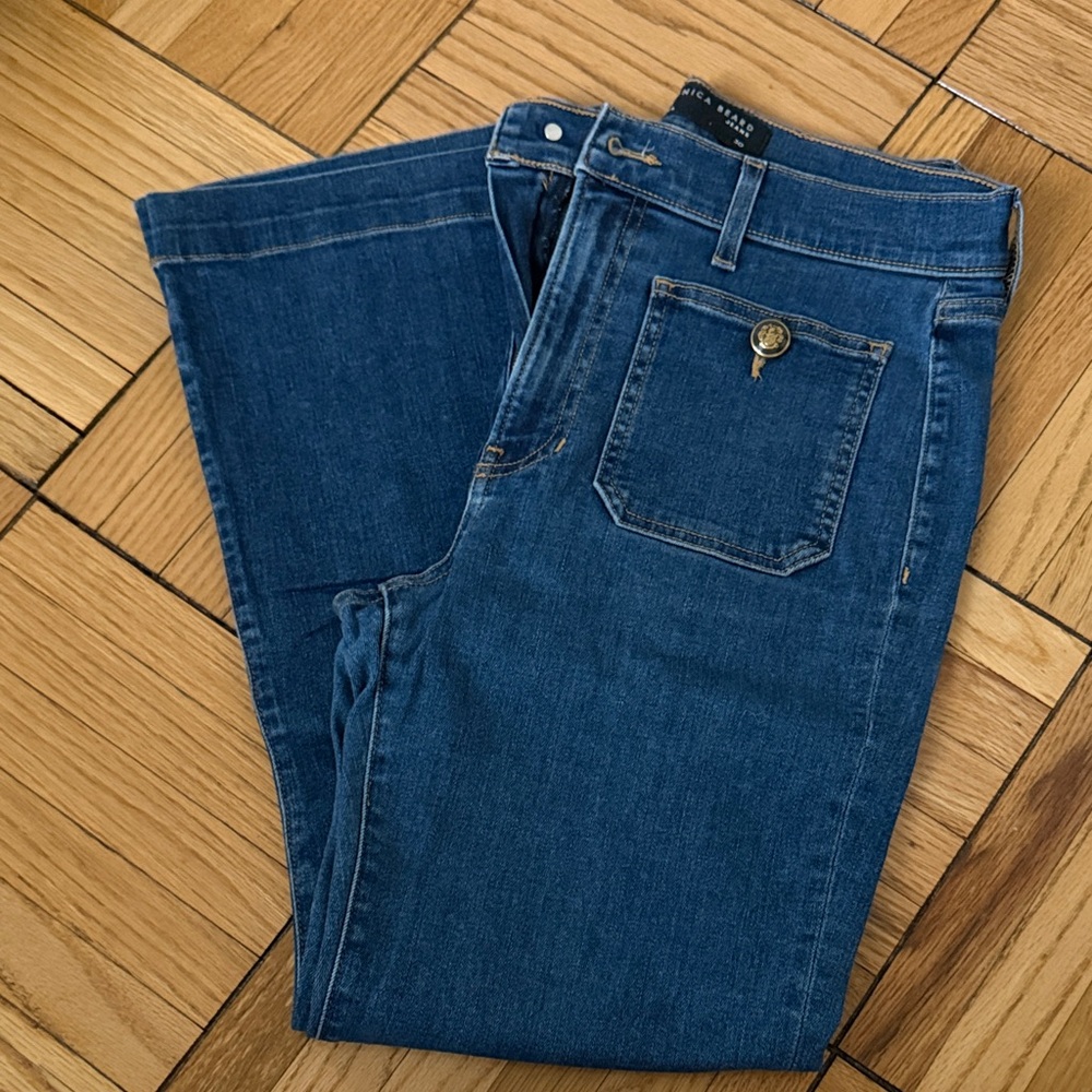 Veronica Beard Carson Ankle Flare High Rise Jean